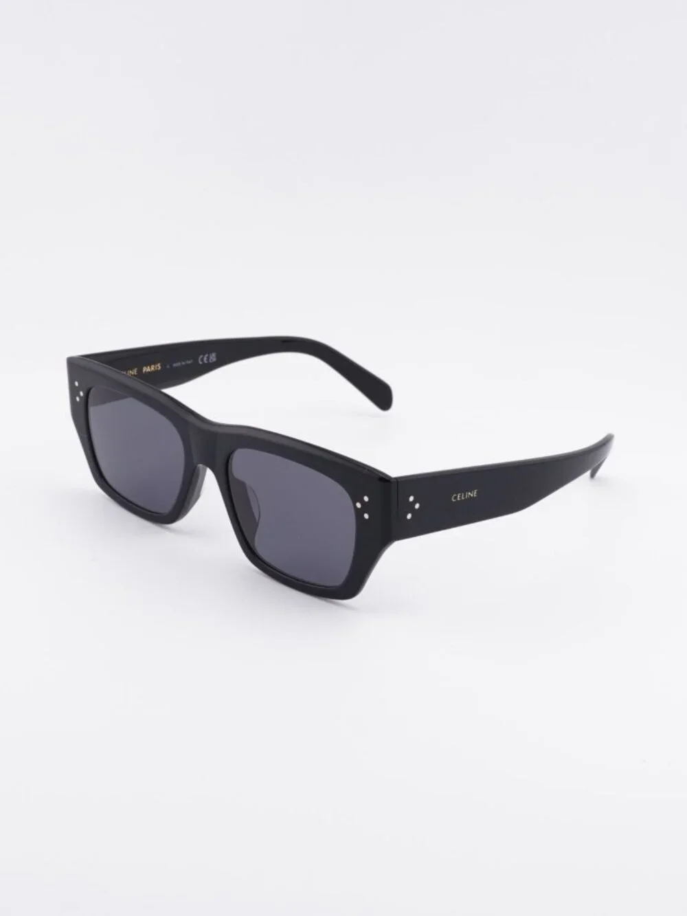 Celine CL40297U 01D Sunglasses Black Square Frame, Grey Polarized Lenses